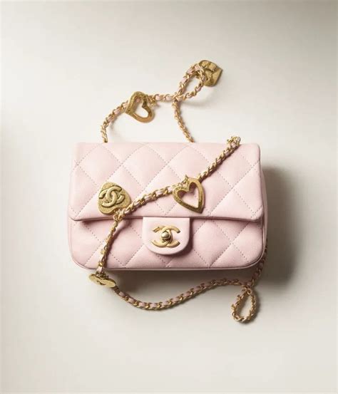 chanel mini flap heart chain|Chanel mini flap bags.